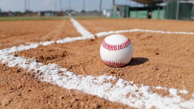 baseball field, baseball, gravel